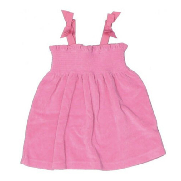 Janie and Jack Sz 6-12‎ Mth Pink Swimsuit Coverup French Terry Dress - Picture 1 of 7